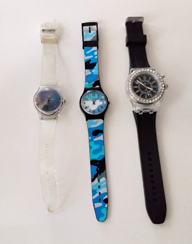 3 gebruikte horloges - voor de staat leest u de advertentie!, Ophalen of Verzenden, Gebruikt, Meerkleurig, Jongen of Meisje