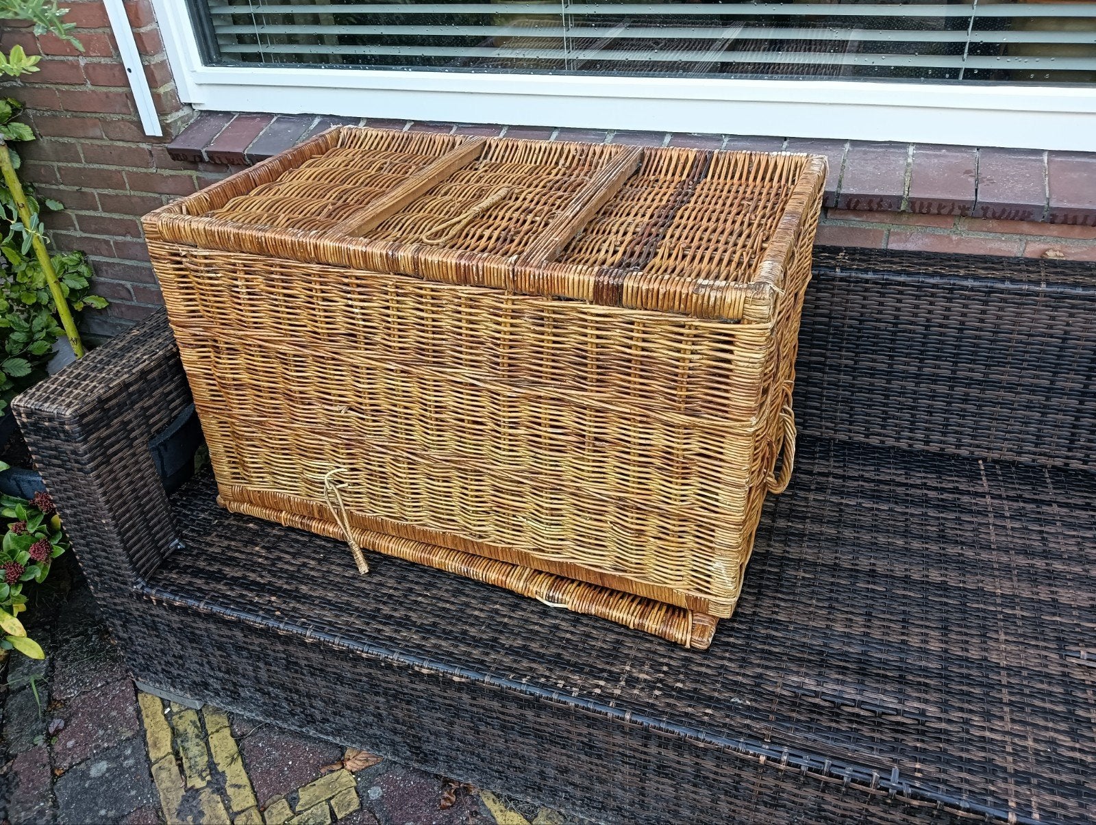 gratis, rieten dekenmand, Ophalen, Gebruikt, Rechthoekig, Riet