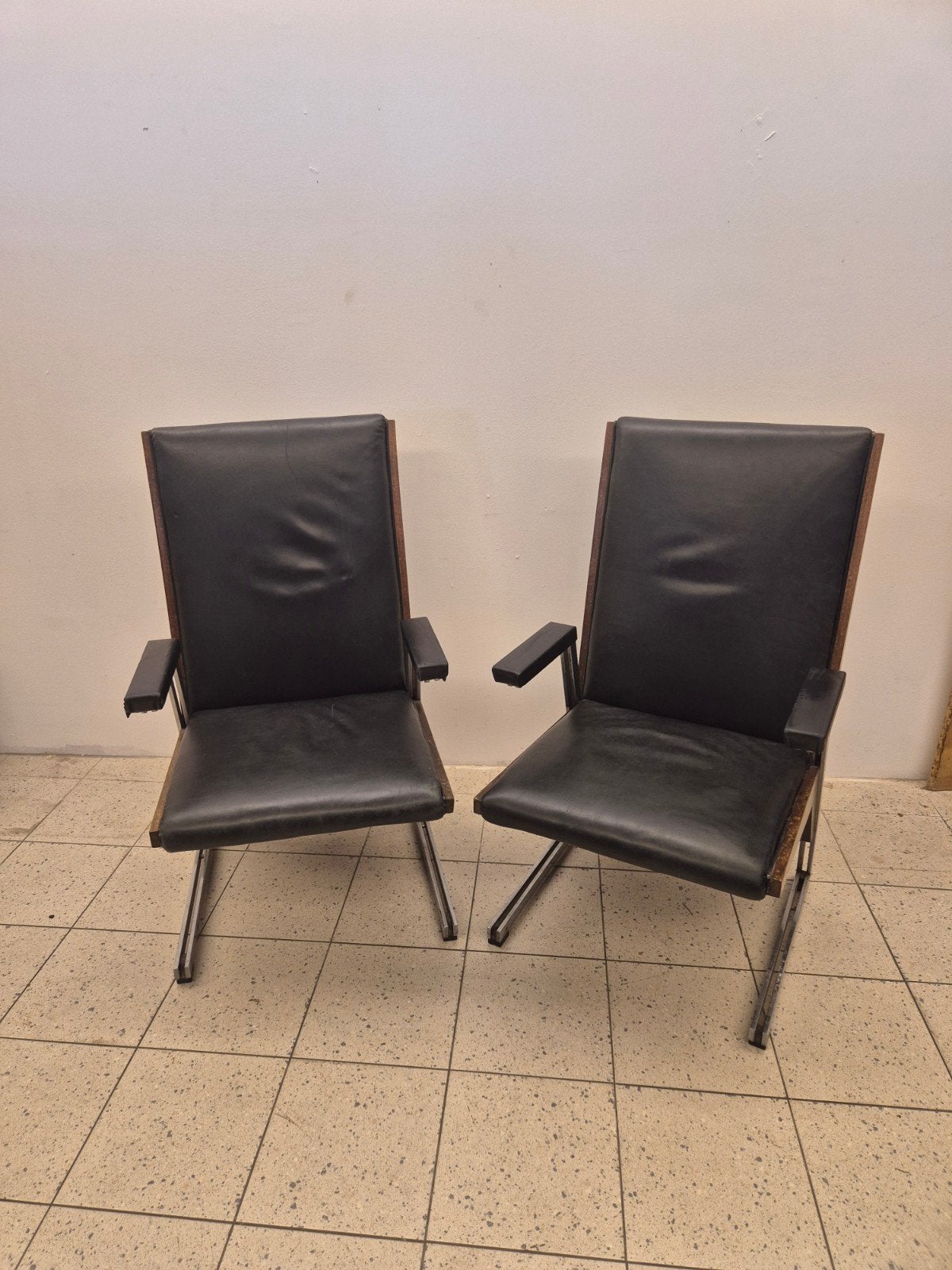 J.J.M. Vegter & T.T. Deurvorst fauteuils ca. 1955, Huis en Inrichting, Fauteuils, Ophalen, Gebruikt, Modern Design, Minder dan 75 cm