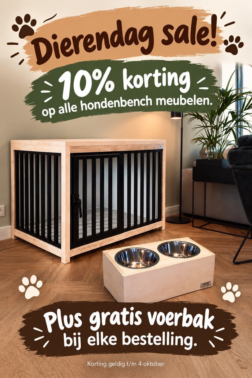 Hondenbench DIERENDAG SALE!, Ophalen of Verzenden, Nieuw