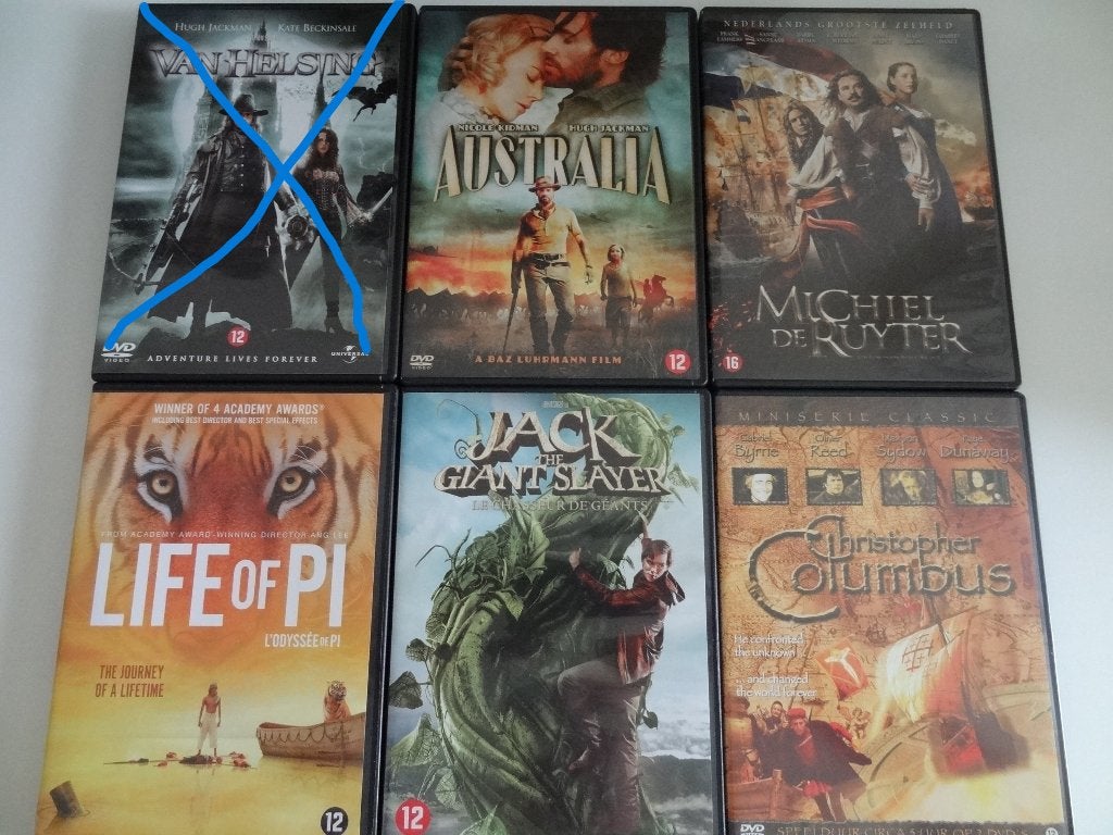 Diverse DVD's avonturenfilms, Cd's en Dvd's, Dvd's | Avontuur, Zo goed als nieuw, Alle leeftijden, Ophalen