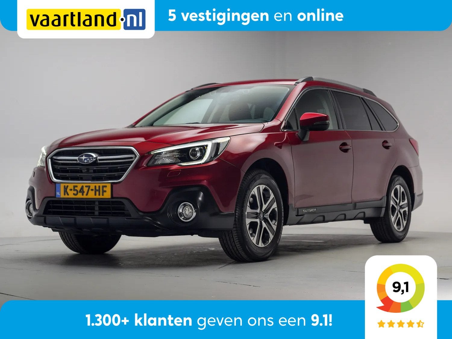 Subaru Outback 2.5i Comfort Aut. [ Carplay Camera Trekhaak S, Auto's, Automaat, 1566 kg, Gebruikt, 4 cilinders
