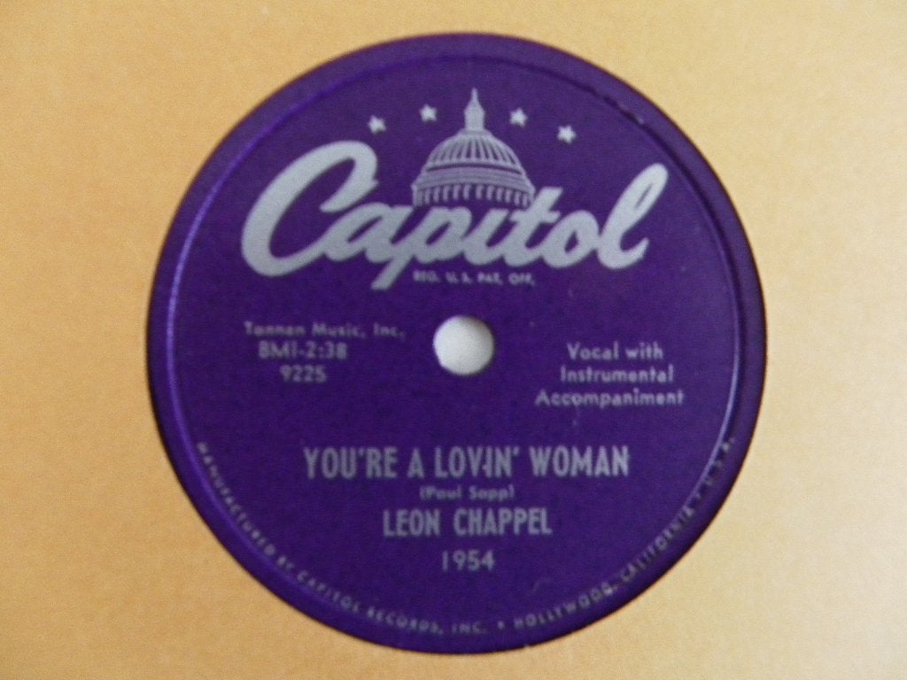78 Toerenplaat Leon Chappel - Booger Blues, 10 inch, Originele persing, Ophalen of Verzenden, Zo goed als nieuw