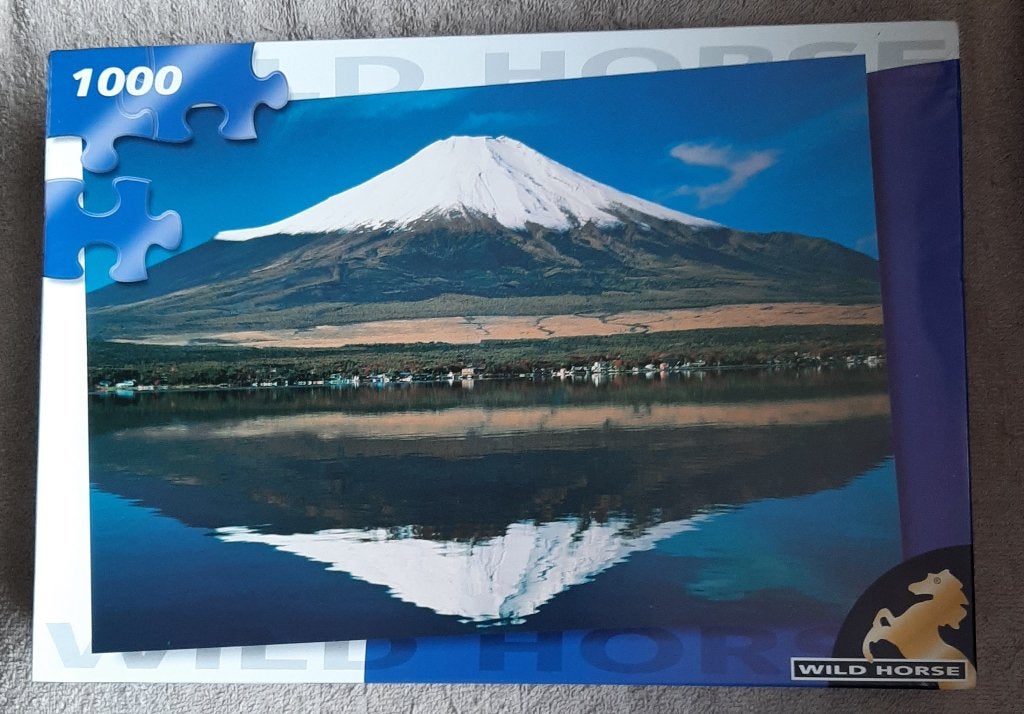 Legpuzzel Mount Fuji Japan (White horse puzzel), Ophalen of Verzenden, 500 t/m 1500 stukjes, Gebruikt, Legpuzzel