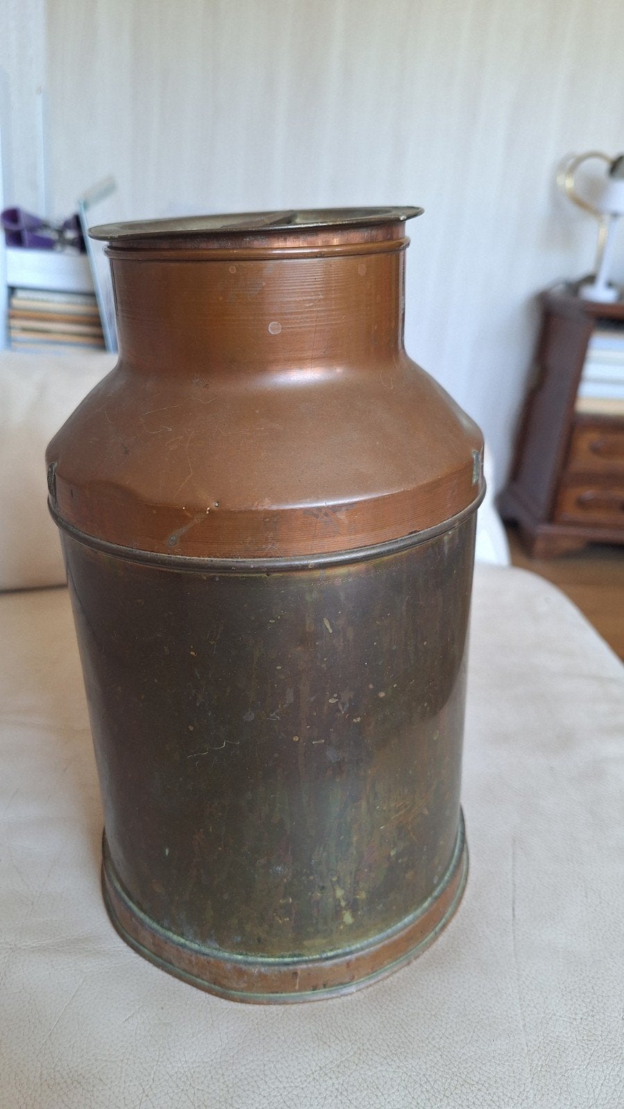 Antieke koperen melkbus - 30 cm hoog, Antiek en Kunst, Ophalen of Verzenden, Koper