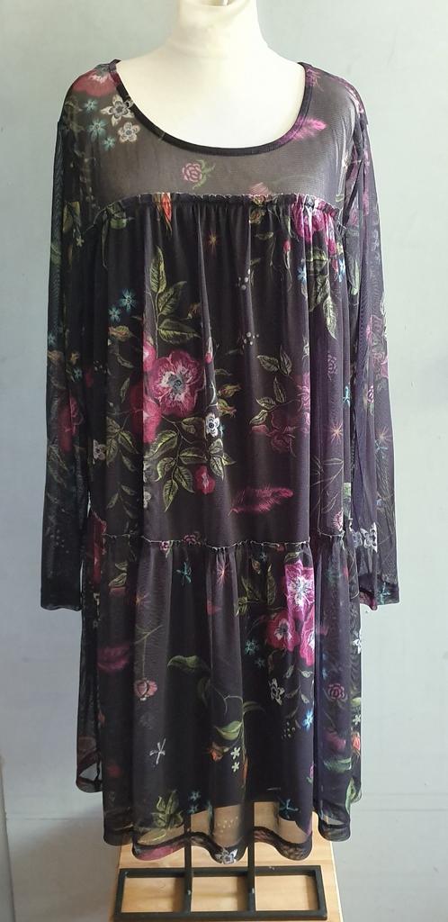 Sara Lindholm jurk, Kleding | Dames, Grote Maten, Zo goed als nieuw, Jurk, Zwart, Ophalen of Verzenden