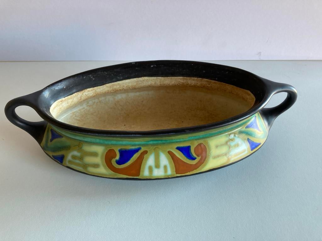Vintage Art Deco Eskaf jardiniere, Antiek en Kunst, Antiek | Keramiek en Aardewerk, Ophalen of Verzenden