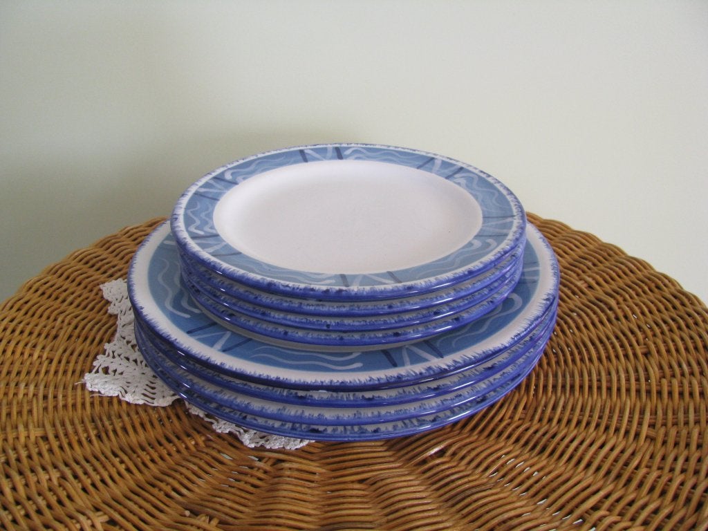 Intermezzo * 4 x rond 20 cm & 4 x rond 25 cm * alle 8 voor ;, Ophalen of Verzenden, Zo goed als nieuw, Bord(en), Overige stijlen