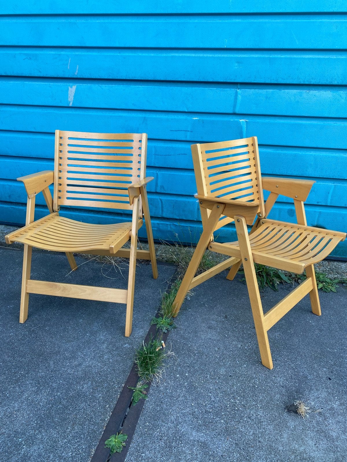 Iconische set Rex klapstoelen van Niko Kralj (1952), Ophalen