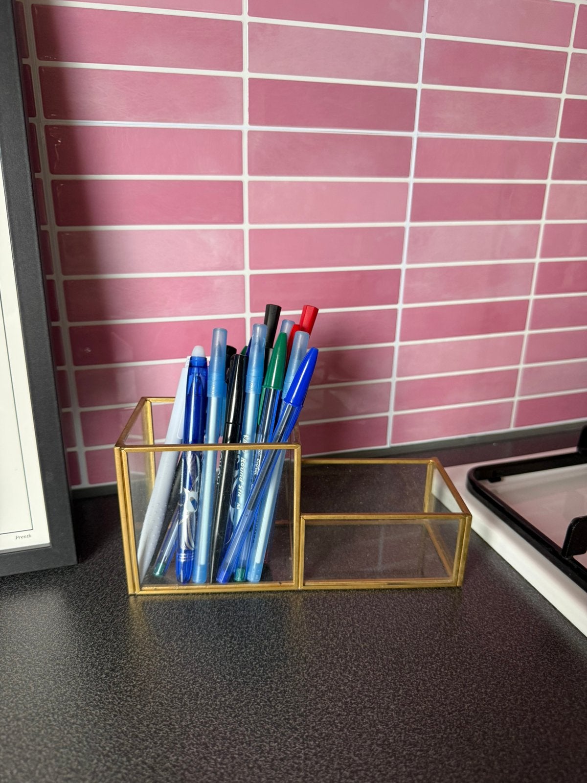 Glazen bakje met gouden randje, Huis en Inrichting, Woonaccessoires | Wandplanken en Boekenplanken, Ophalen of Verzenden, Gebruikt