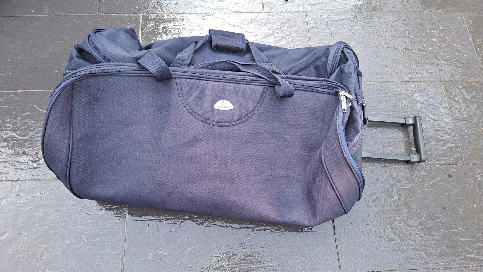 Verage reistas op wielen - Blauw, Gebruikt, Uitschuifbare handgreep, 30 cm of meer, Gebruikt, Blauw