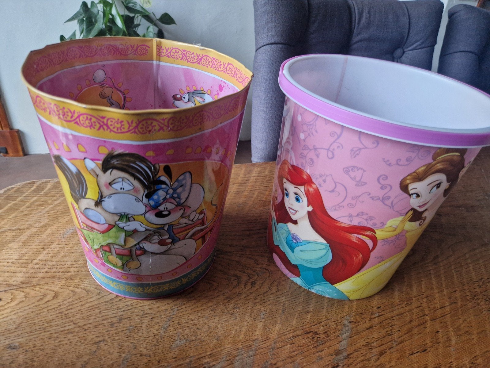 Leuke prullenbak: Roze Disney Prinsessen en Diddl, Ophalen, Gebruikt, Meisje