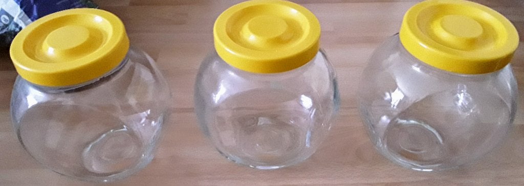 Set van 3 glazen potten met deksel, Ophalen