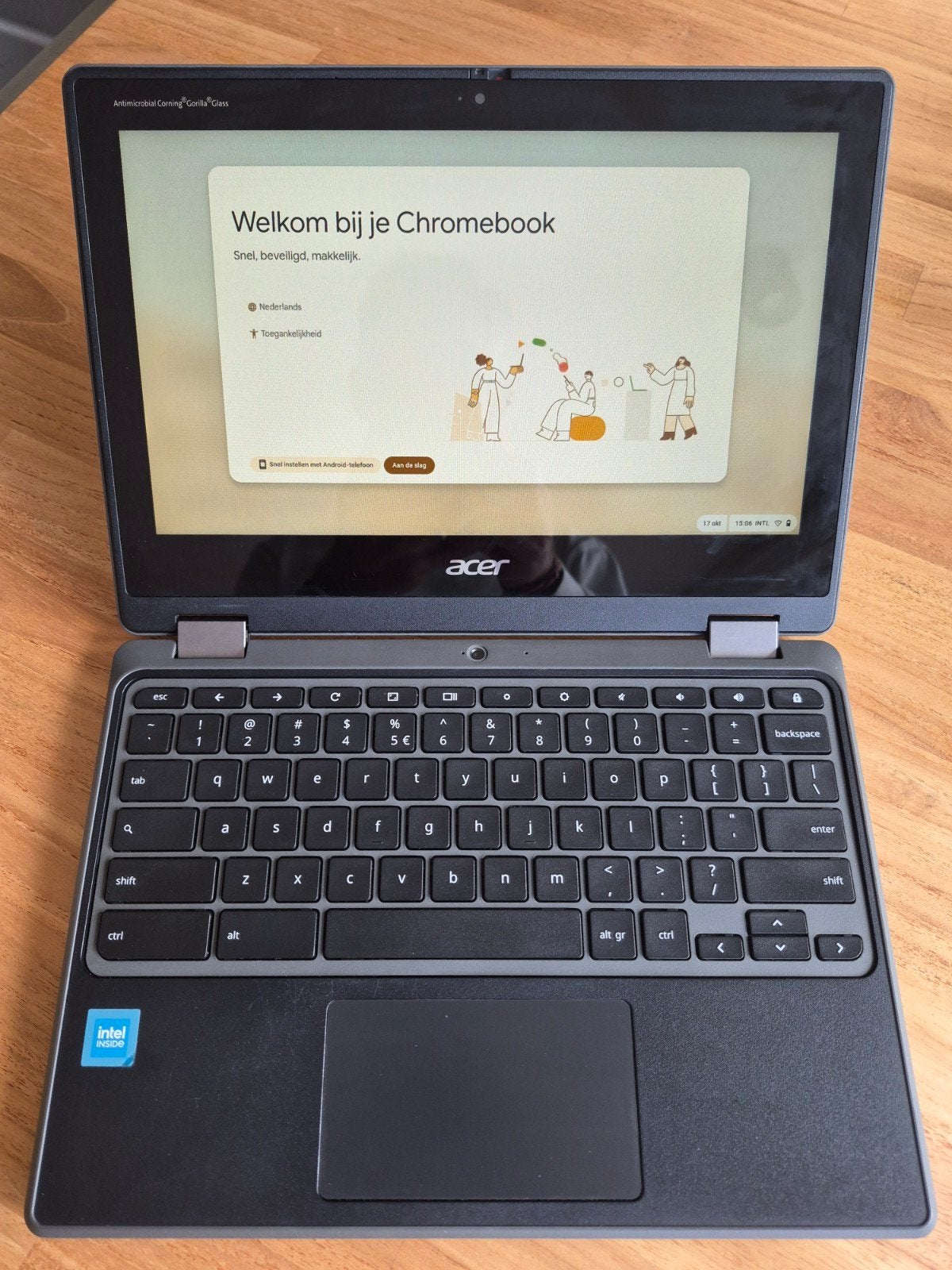 Zgan Acer Chromebook Spin 511 R763T - Compacte 2-in-1 Laptop, 4 GB of minder, Qwerty, Touchscreen, Ophalen of Verzenden