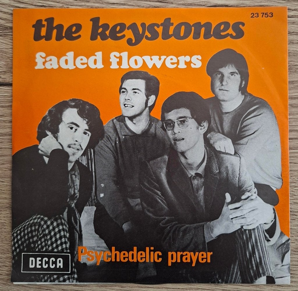 Keystones single Nederbeat Faded Flowers, Ophalen of Verzenden, Gebruikt, 7 inch, Pop