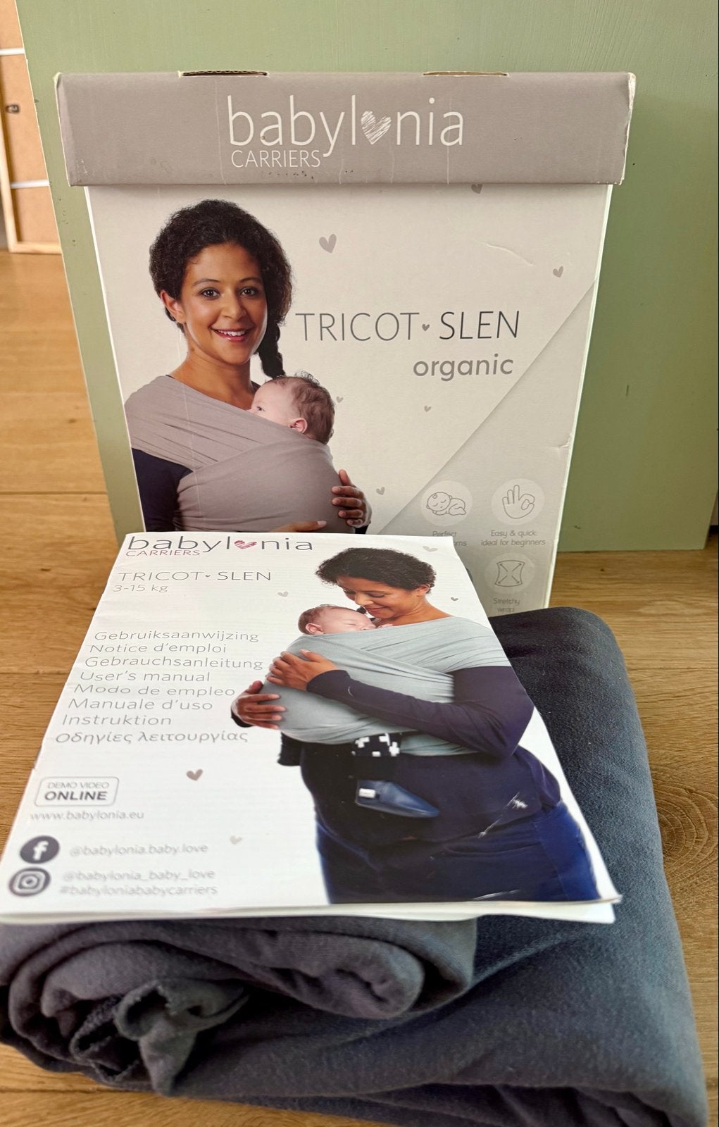 Babylonia Tricot-Slen Organic Draagdoek, Overige merken, Draagdoek, Buik of Rug, Ophalen of Verzenden