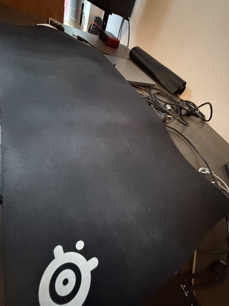 Grote SteelSeries muismat / bureaumat - zwart, Computers en Software, Ophalen, Gaming muismat, Gebruikt