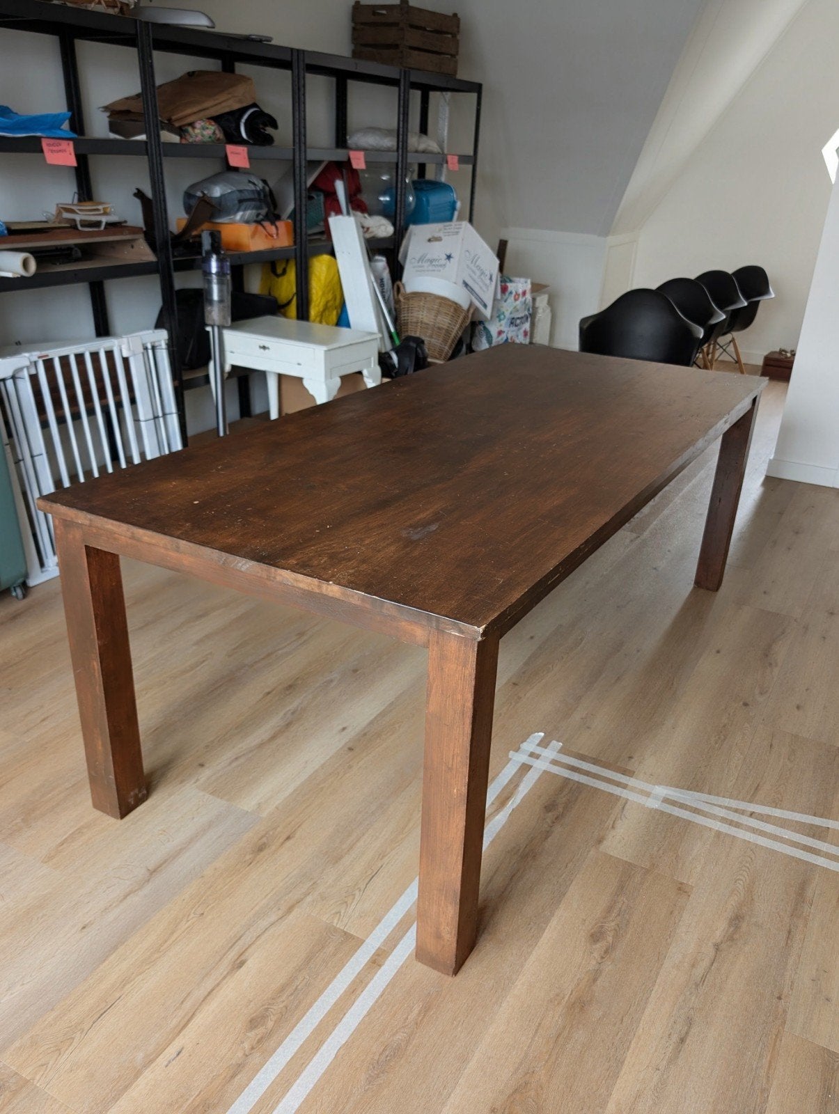 Foto 6 van [MOET WEG] Massief houten eettafel 220x100 cm - robuust
