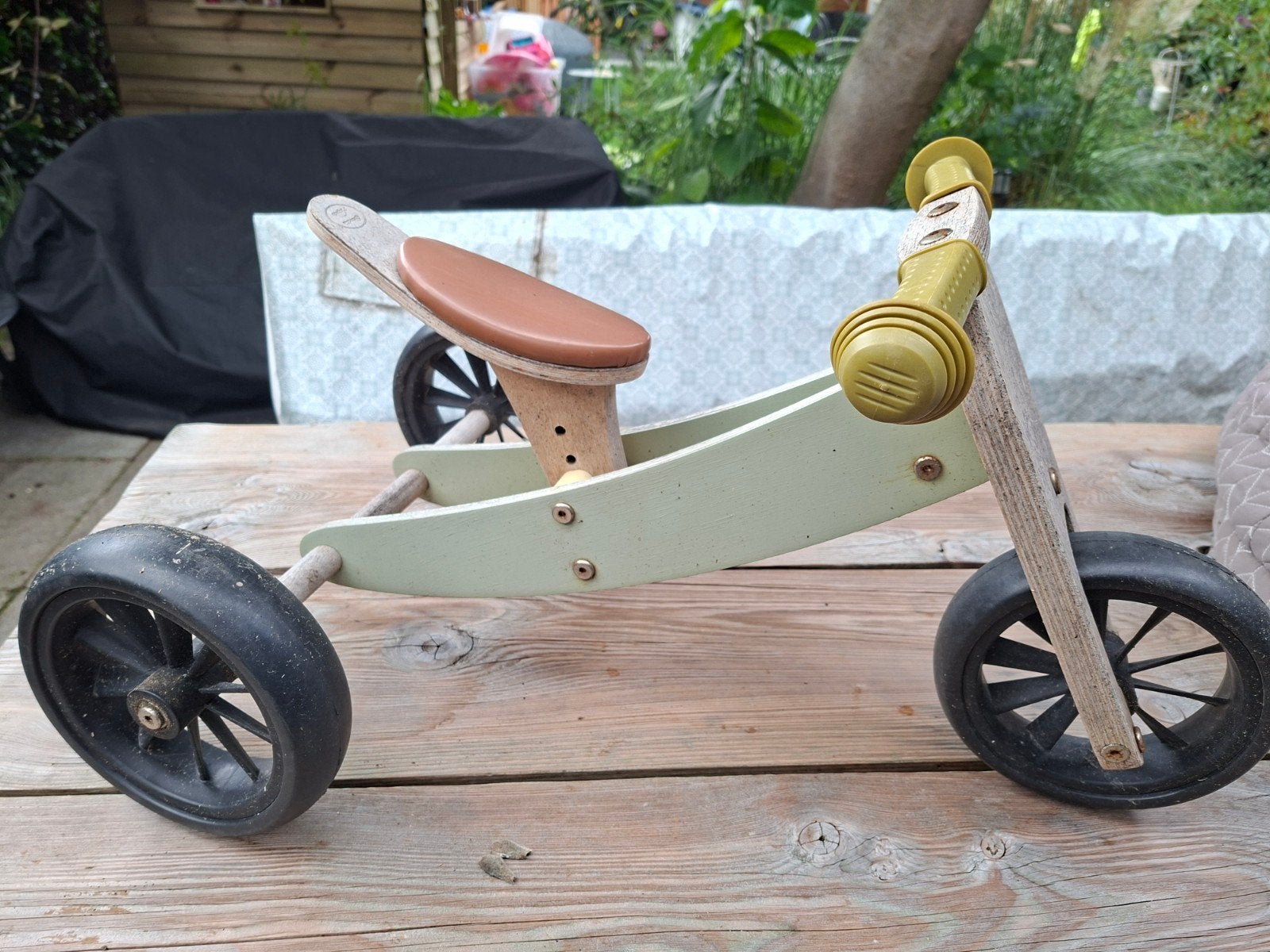 Gratis Houten loopfietsje Bandits & Angels, Ophalen, Gebruikt, Loopfiets