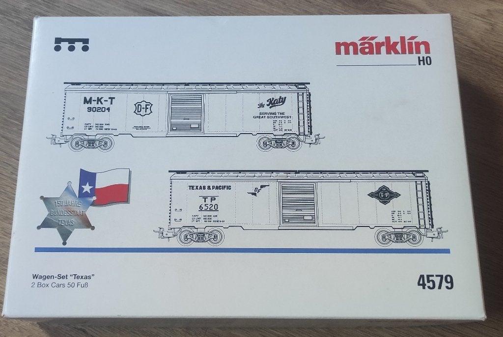 Marklin 4579 - Wagen-set Texas (2 box cars), Wisselstroom, Ophalen of Verzenden, Märklin, Nieuw