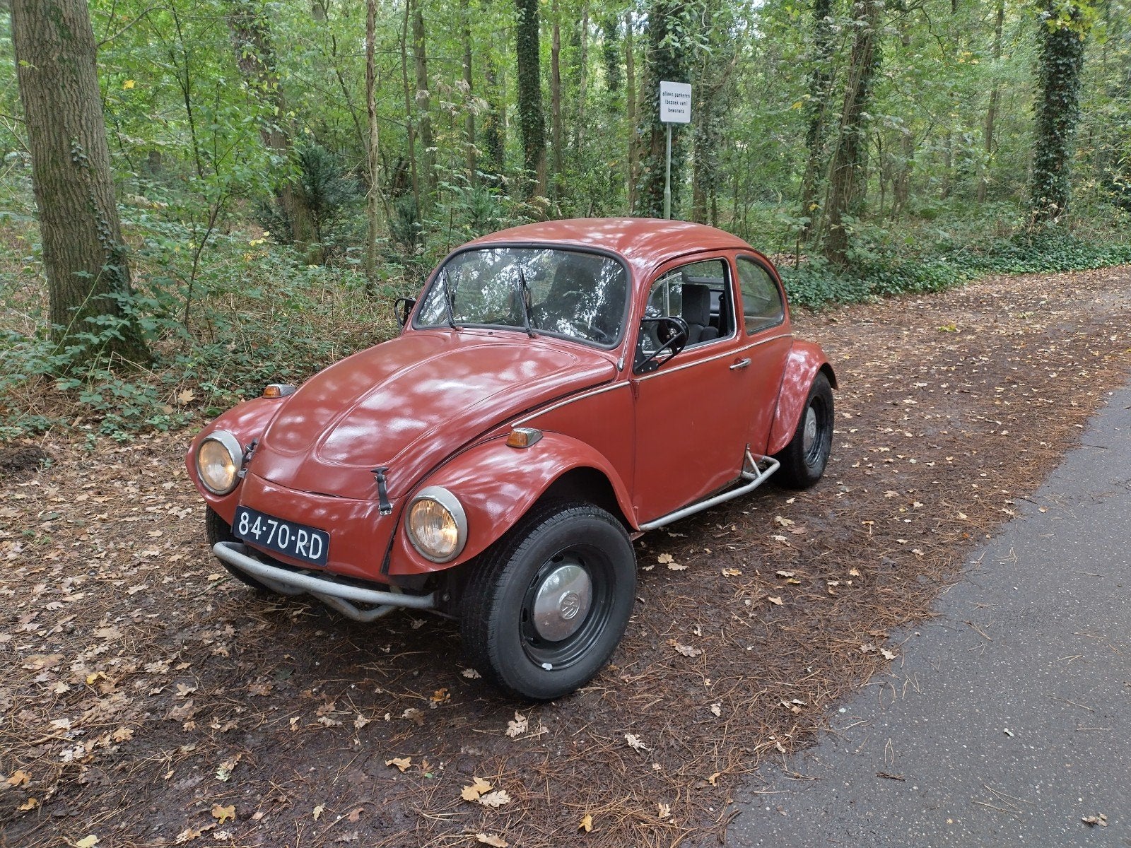 1971 VW kever, volvo b20 blok, roestvrij!, Auto's, Bruin, 4 stoelen, Particulier, Sedan