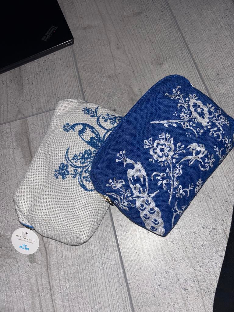 KLM Business Class Rituals tasjes met inhoud, Sieraden, Tassen en Uiterlijk, Toilettassen, Ophalen of Verzenden, Nieuw, Blauw