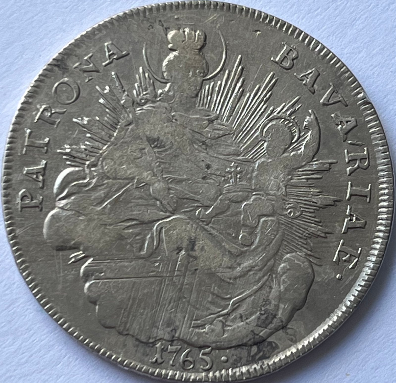 Beieren zilveren thaler 1765A, Ophalen of Verzenden, Duitsland, Losse munt, Zilver
