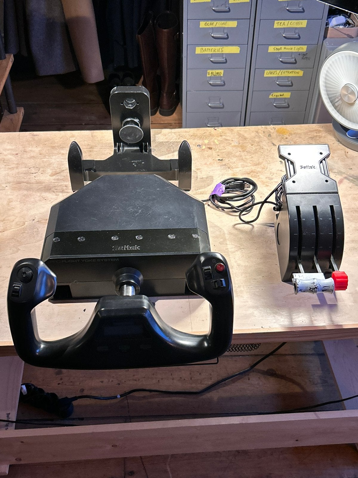 Saitek Proflight Yoke / Throttle, Verzenden, Gebruikt