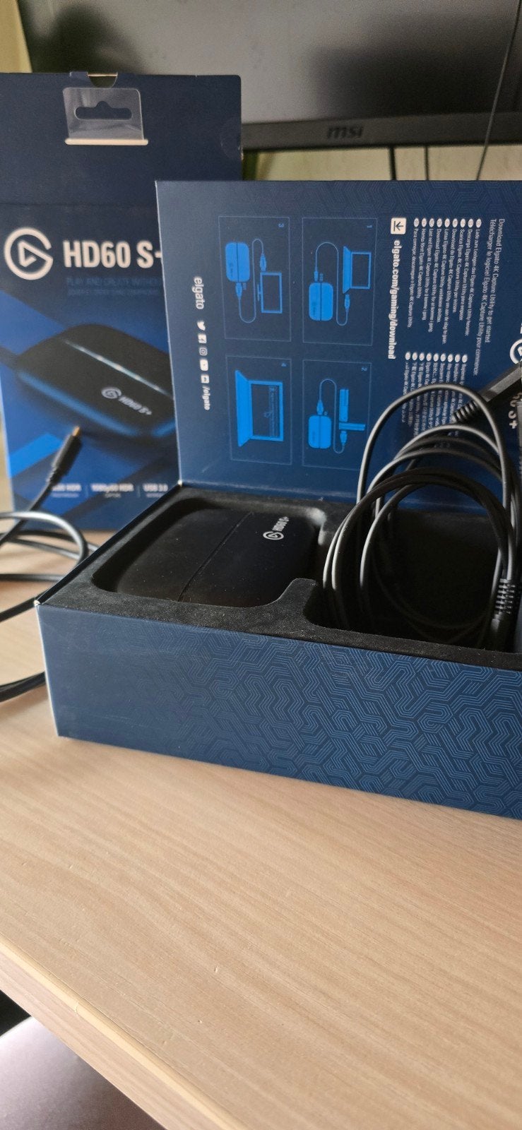 Elgato HD60 S+ Capture Card + 2 x Chat Link kabel, Computers en Software, Capture cards, Ophalen of Verzenden, Zo goed als nieuw