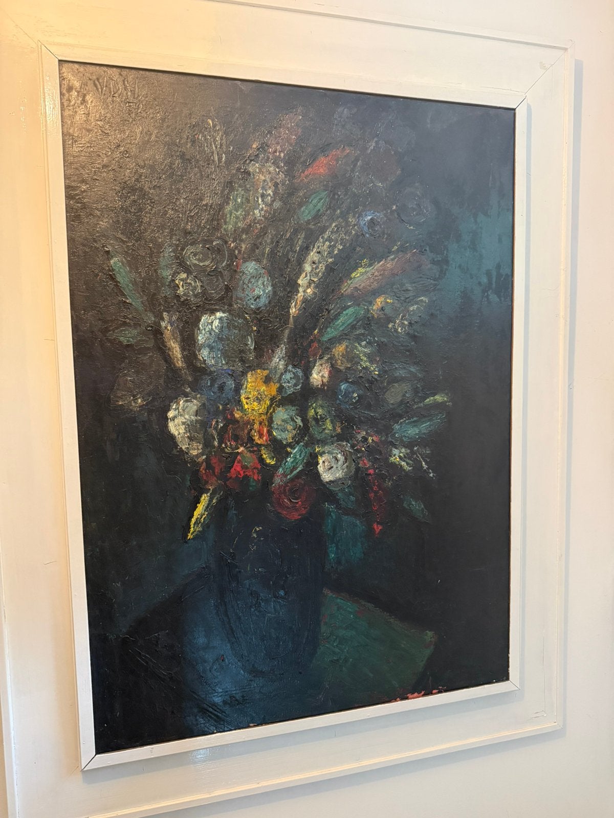 Theo vd Horst schilderijen. Bloemstillev kerklandschap, Antiek en Kunst, Kunst | Schilderijen | Klassiek, Ophalen, Doek, Expressionistisch
