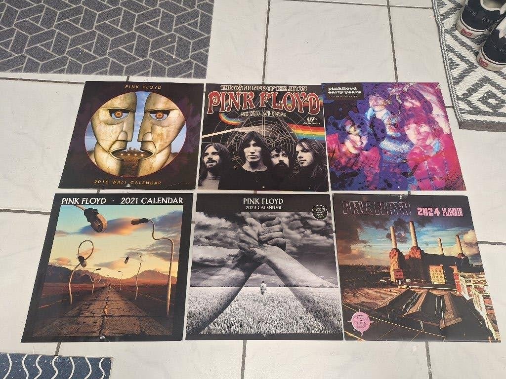 6 oude jaar kalenders Pink Floyd in mooie staat, Ophalen of Verzenden, Maandkalender