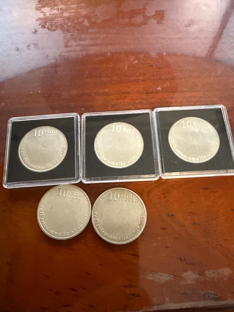 5x 10 Euro Cathelijne-Amalia 2003 Zilveren Munten, Postzegels en Munten, Munten | Europa | Euromunten, Verzenden, Zilver, Overige landen