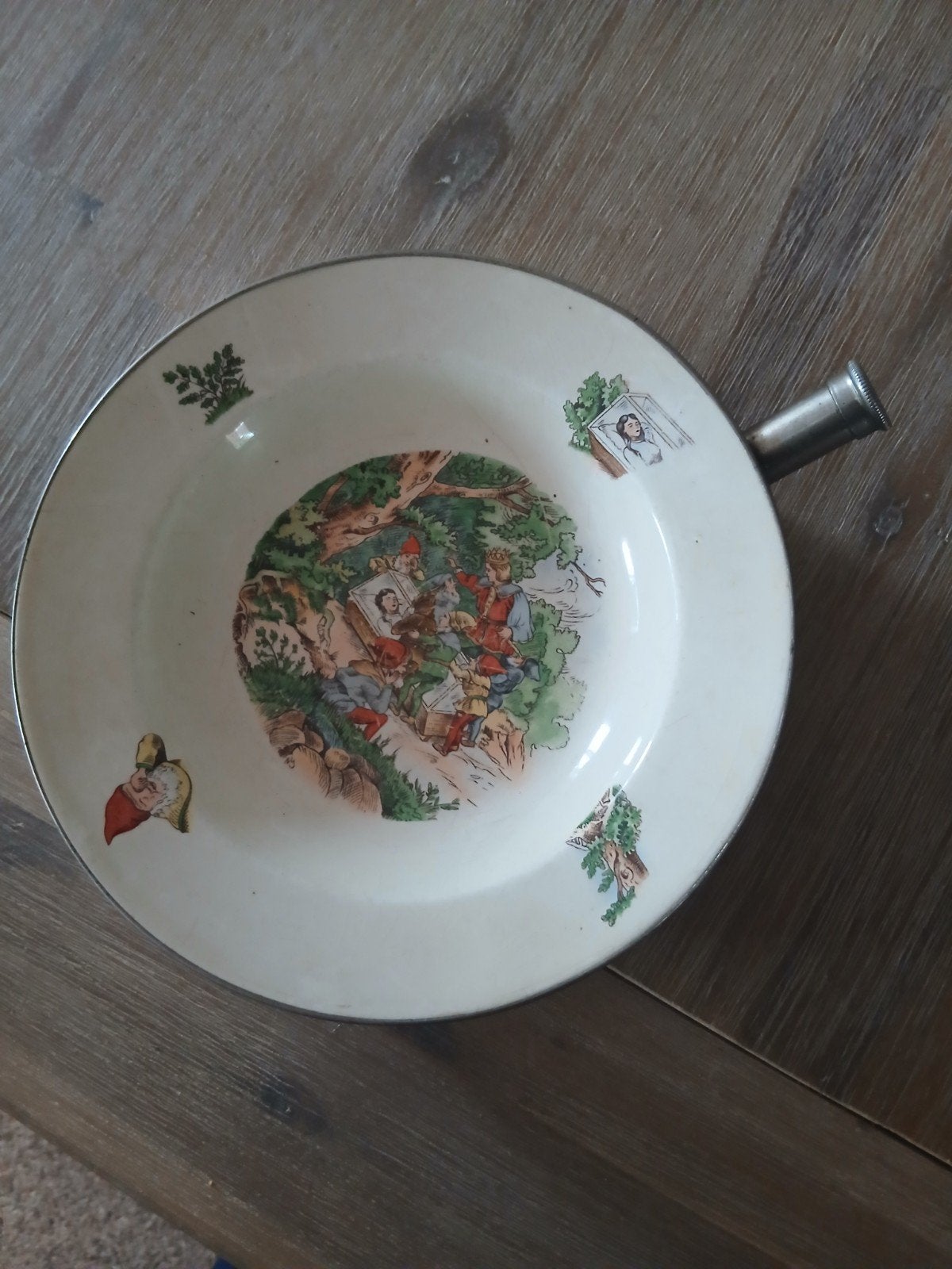 Retro warmhoud bordje.kan met warm water gevuld worden., Ophalen of Verzenden