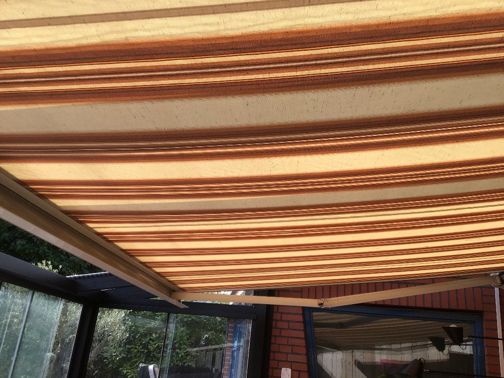 Zonnescherm te koop, Tuin en Terras, Ophalen, Gebruikt, 450 cm of meer, Elektrisch