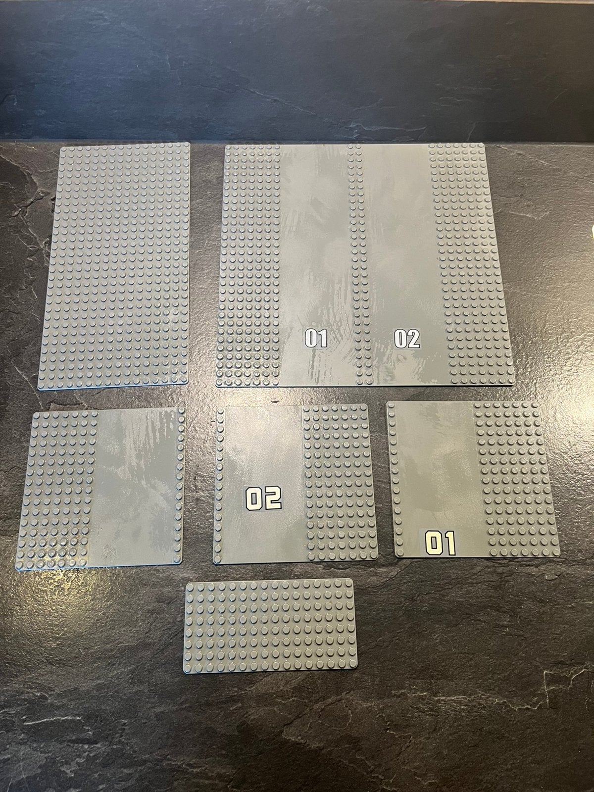 Lego Partij/Lot Grijze Grondplaten, Ophalen of Verzenden, Gebruikt, Grondplaat, Lego