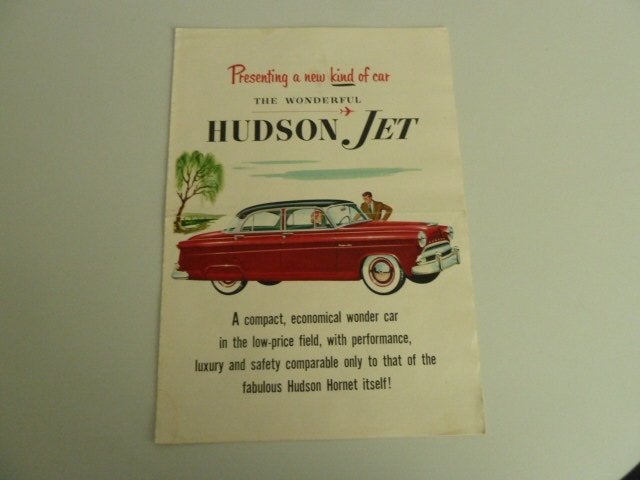 1953 Hudson Jet Grote Prestige Brochure USA, Ophalen of Verzenden, Gelezen, Overige merken