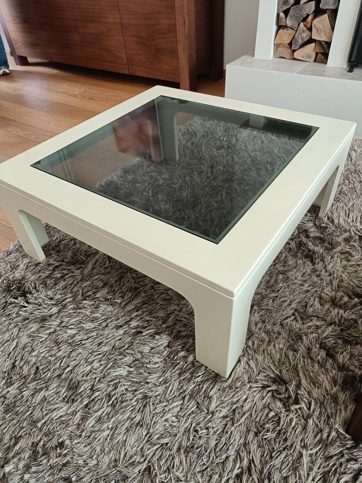 Salontafel 90x90x38, Ophalen, Gebruikt, 100 tot 150 cm, Vierkant