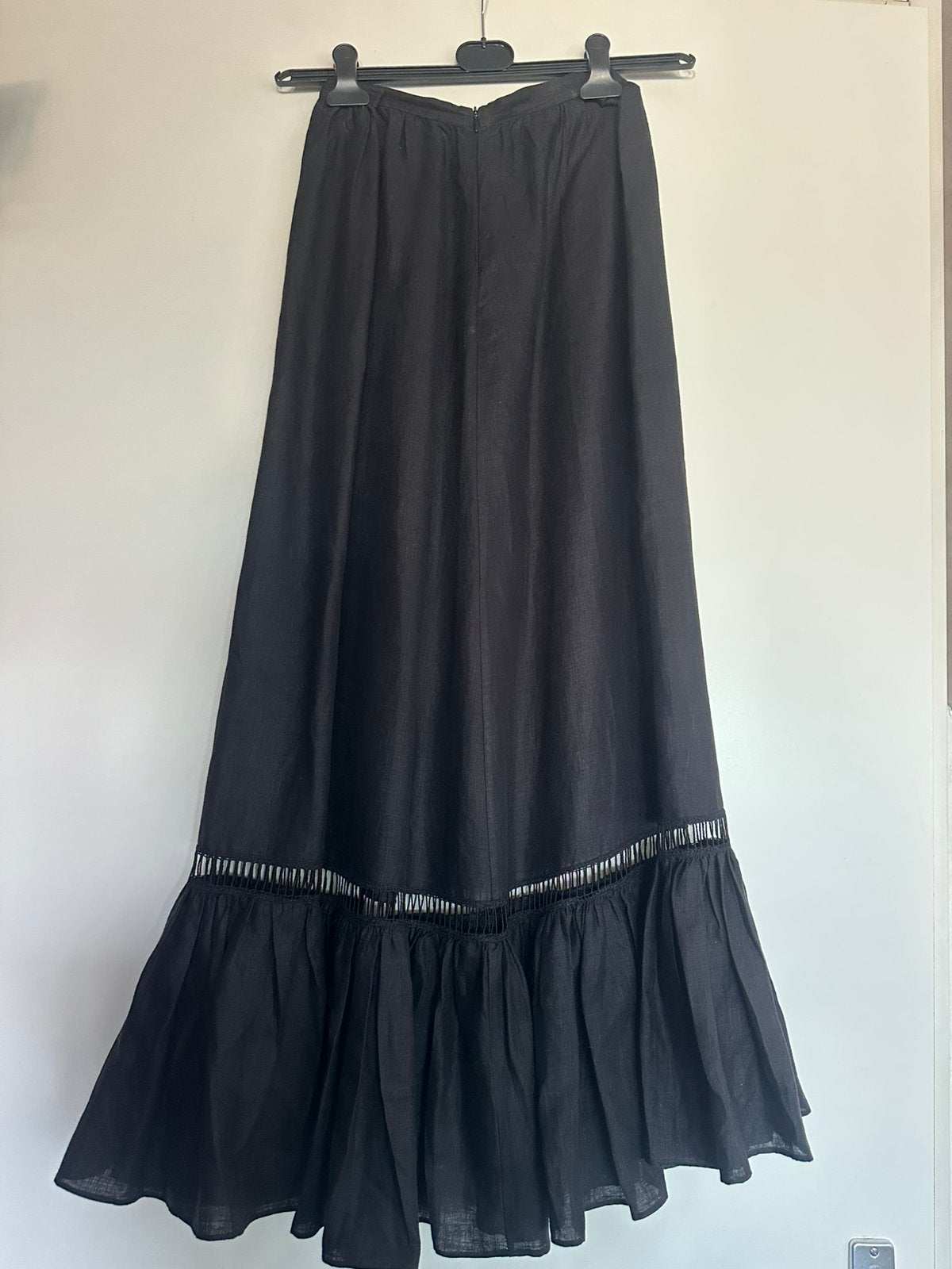 Maxi rok  Mvan KITON in zwart (katoen/zijde) mt 40/42, Kleding | Dames, Rokken, Zo goed als nieuw, Maat 38/40 (M), Zwart, Onder de knie