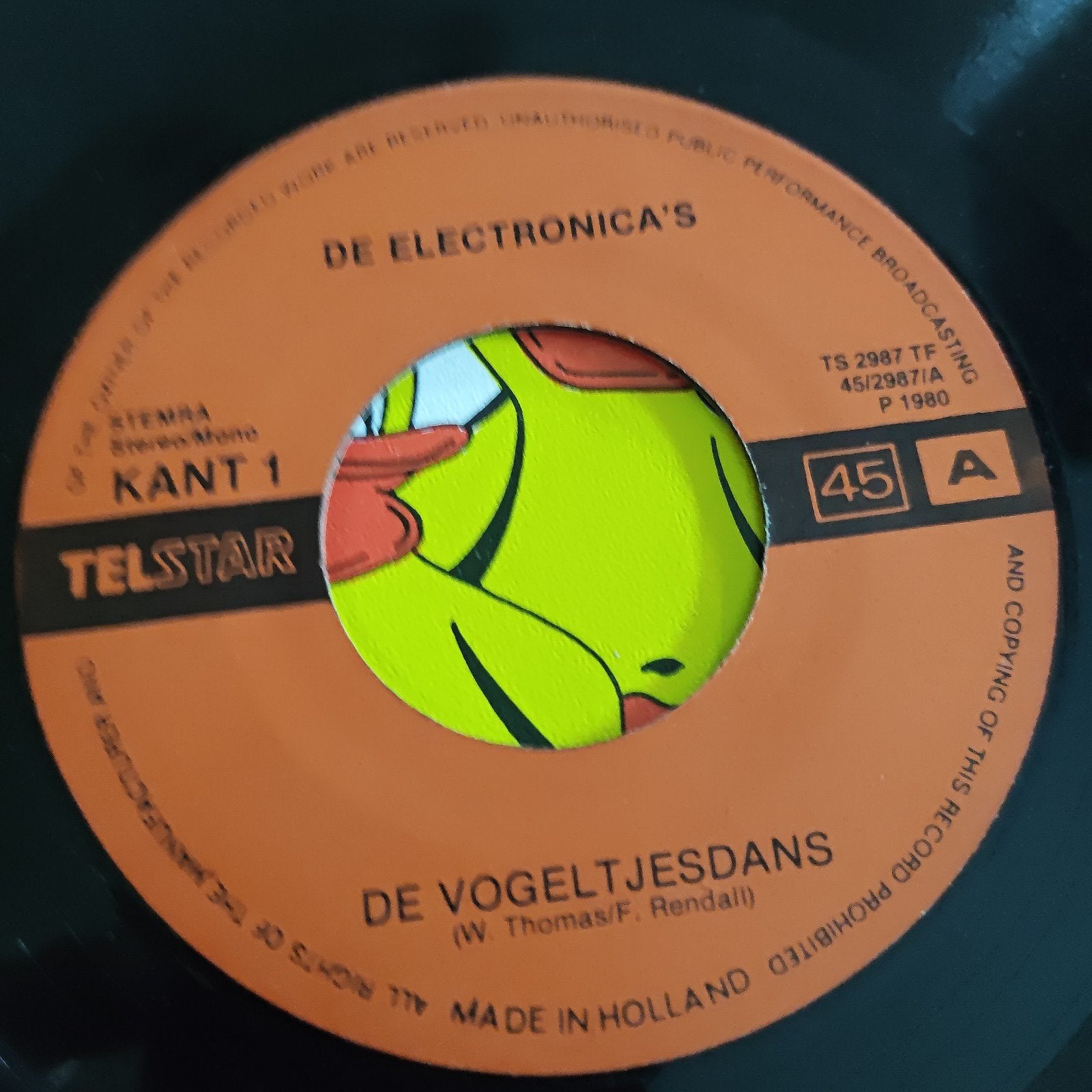 De Electronica's - De Vogeltjesdans (Vinyl Single 1980), Cd's en Dvd's, Vinyl Singles, Gebruikt, 7 inch, Ophalen of Verzenden
