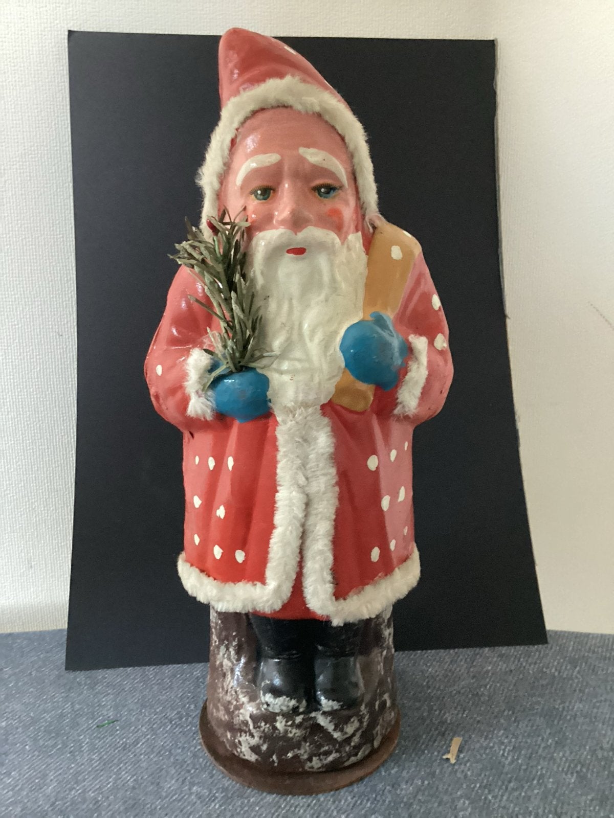 Antieke kerstman Candy container, Ophalen of Verzenden