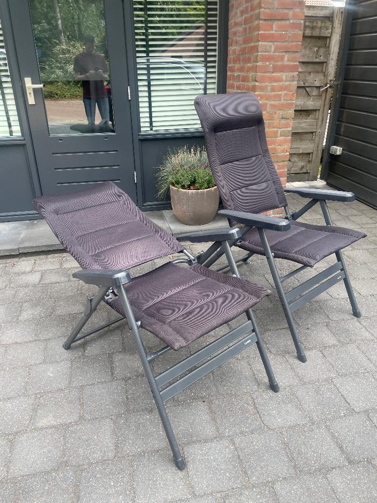 Verstelbare campingstoelen XL zgan, Caravans en Kamperen, Kampeermeubelen, Ophalen, Zo goed als nieuw, Campingstoel