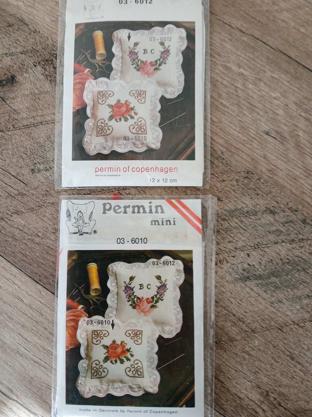 Permin of Copenhagen Borduurpakket Mini Kussentjes, Ophalen of Verzenden, Nieuw, Handborduren, Borduurpakket