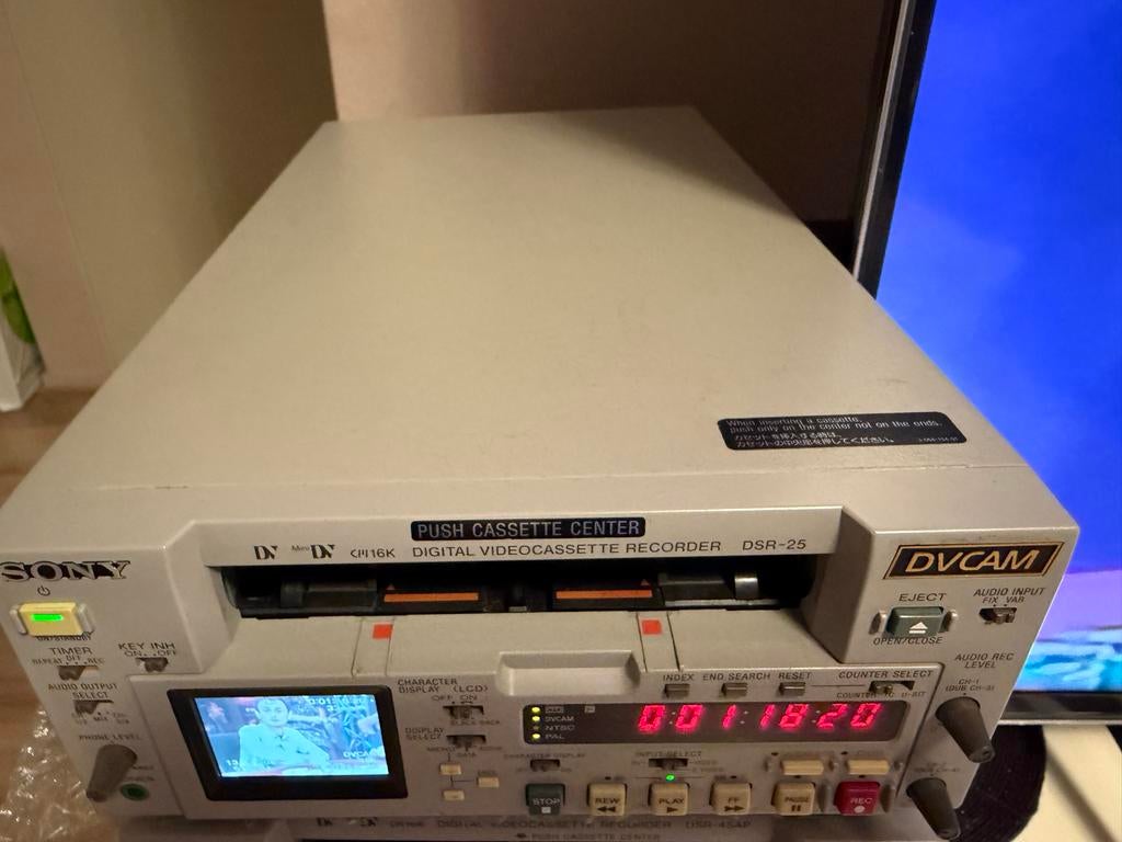 Sony DSR-25 DVCAM Digital Videocassette Recorder, Ophalen of Verzenden, Gebruikt, Overige typen