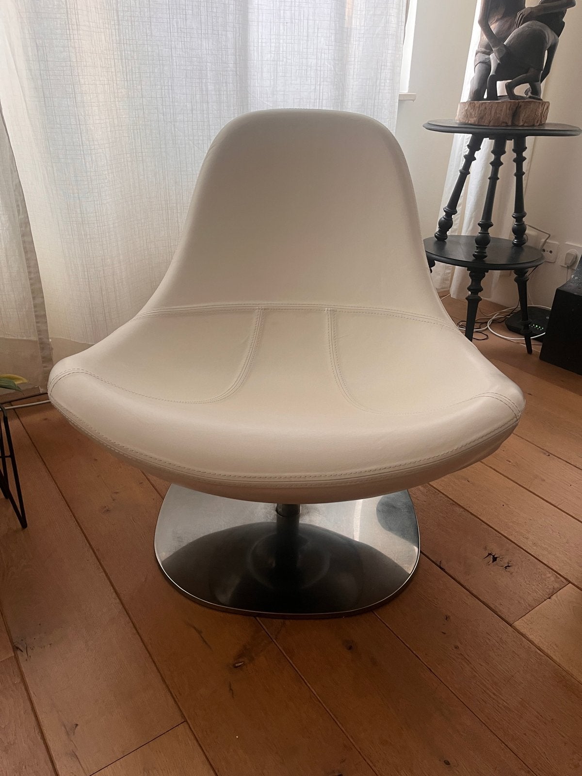 Draaifauteuil Ikea wit, Huis en Inrichting, Fauteuils, Ophalen, Gebruikt, Kunststof, 75 tot 100 cm