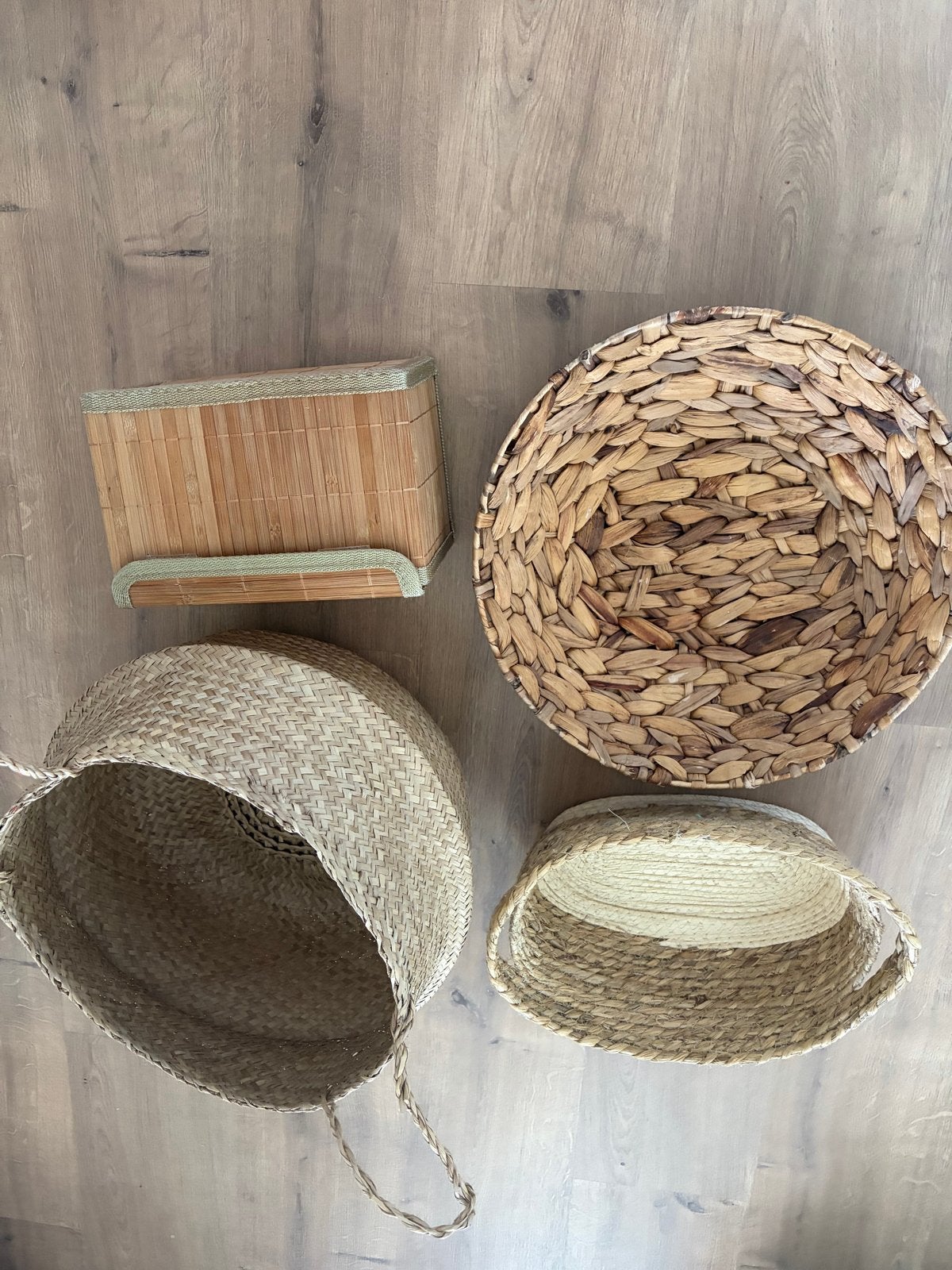 Rotan manden en schalen set, ook los te koop, Ophalen, Gebruikt, Gevlochten, Mand