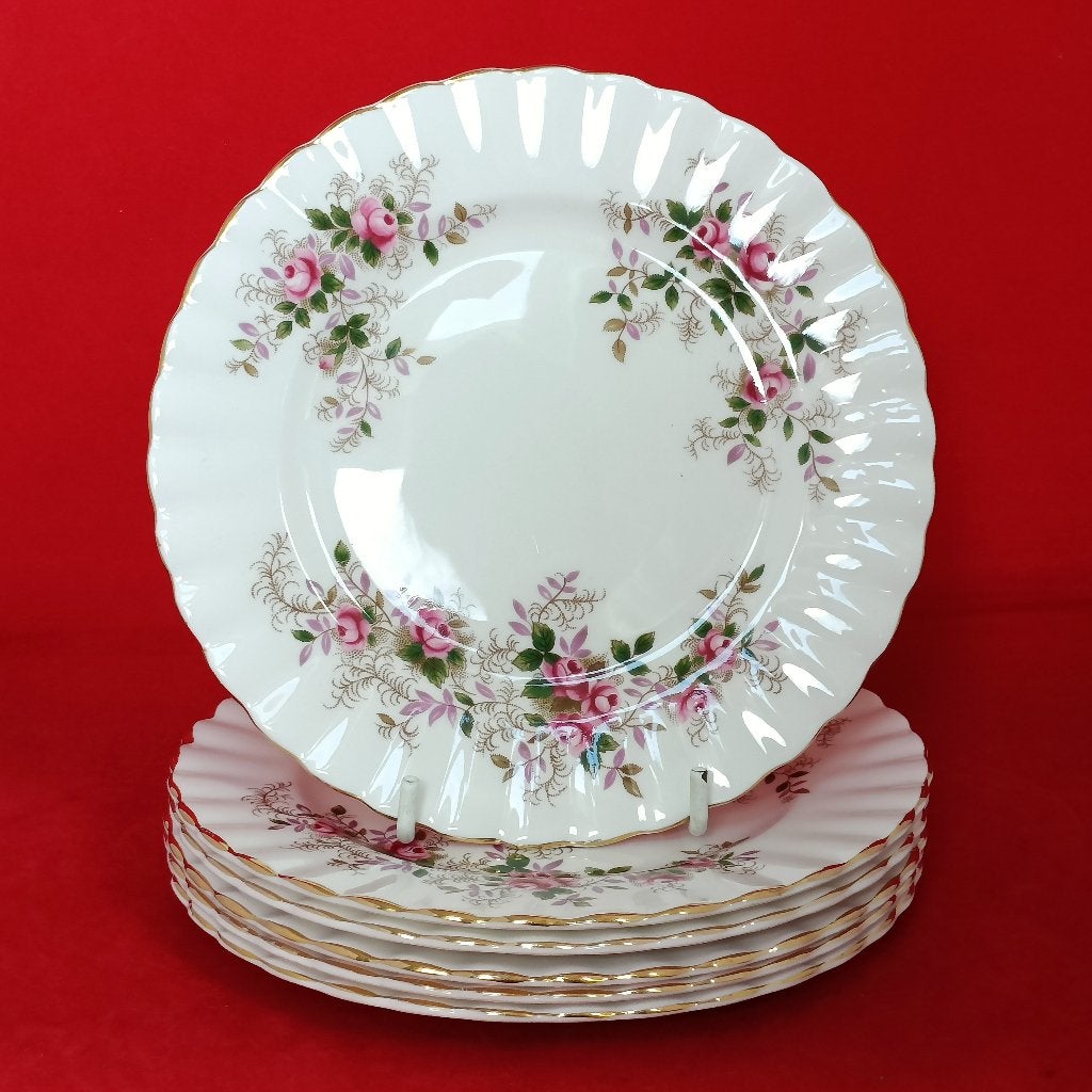 Royal Albert Lavender Rose - 6 gebaksbordjes, Ophalen of Verzenden