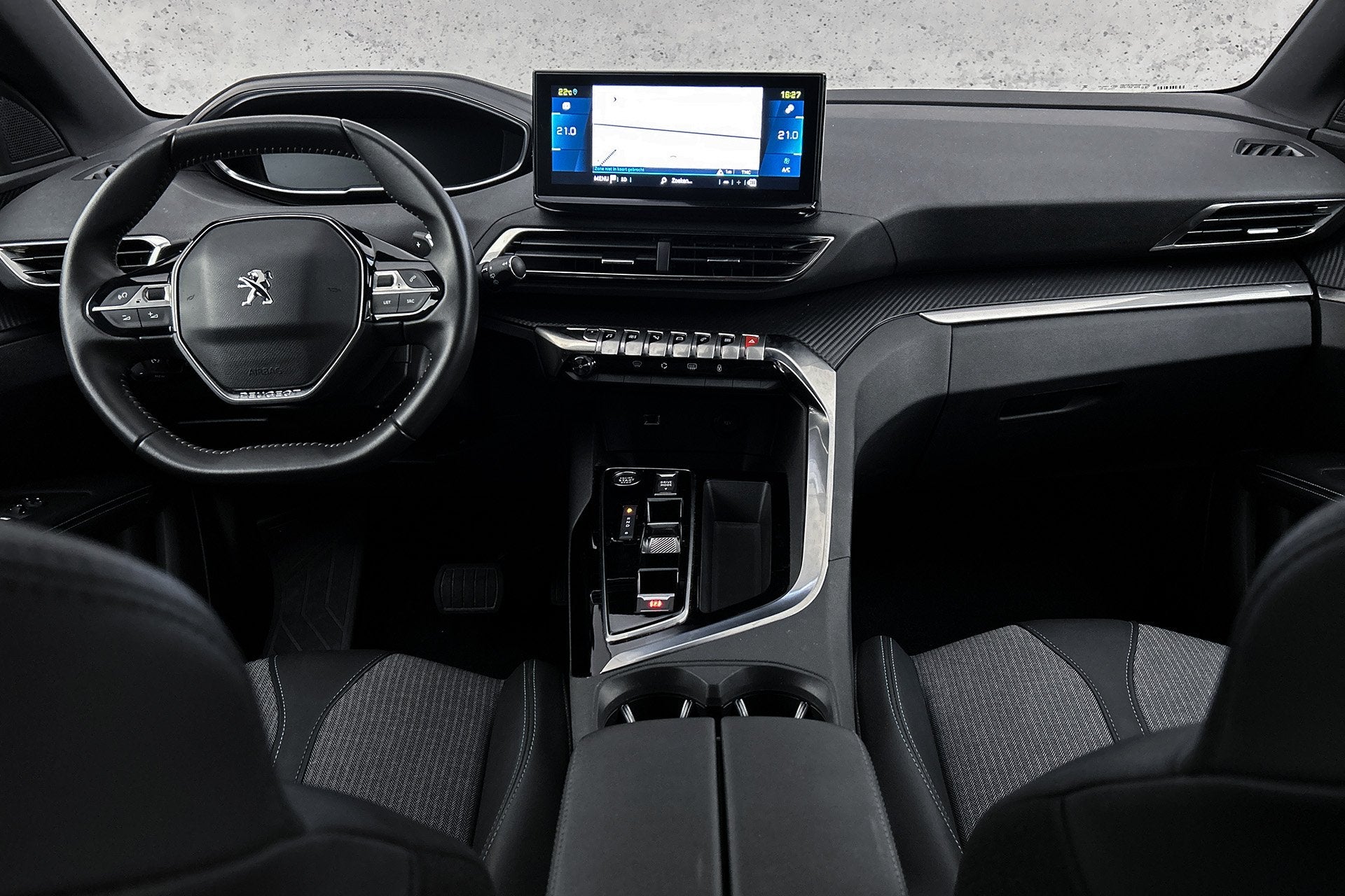 Peugeot 3008 1.6 HYbrid 225 Allure | Camera | Half lederen b, Euro 6, 150 pk, Leder en Stof, Zwart
