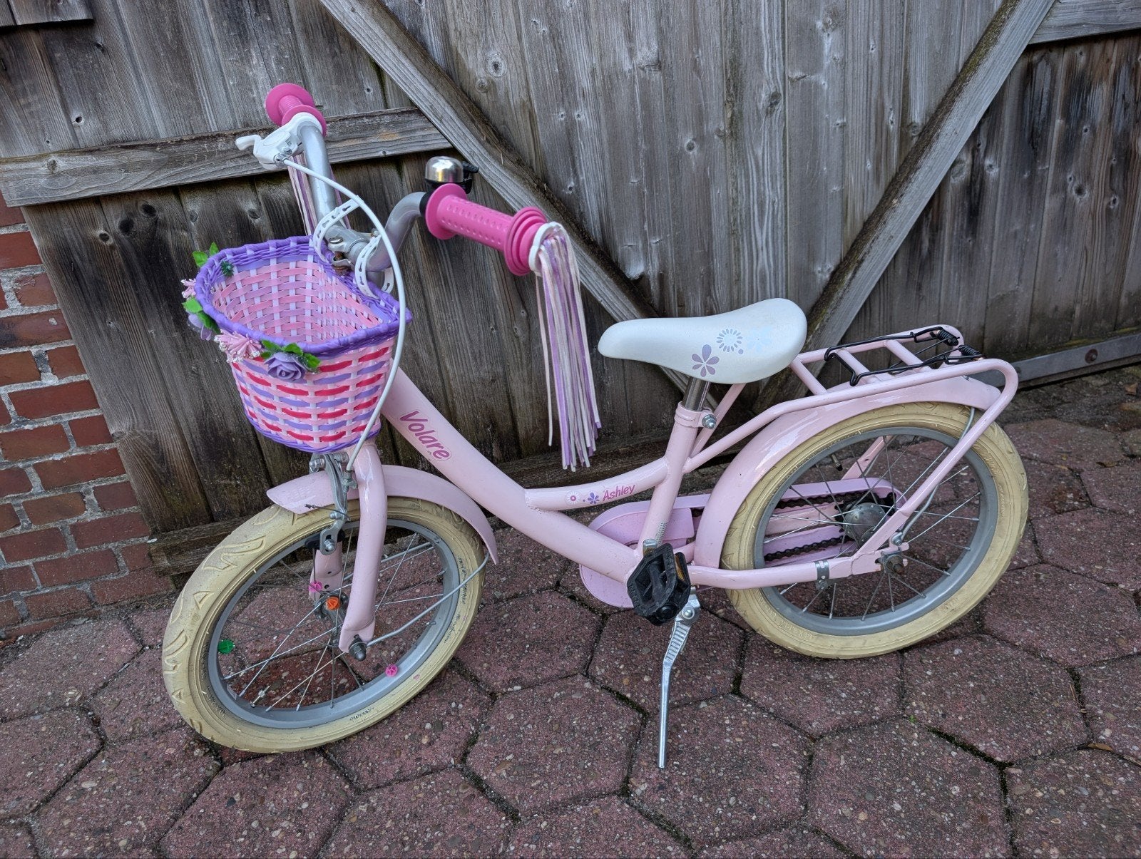 Volare Ashley meisjesfiets 16 inch - Roze kinderfiets, Fietsen en Brommers, Ophalen, Terugtraprem, Volare, 16 tot 20 inch