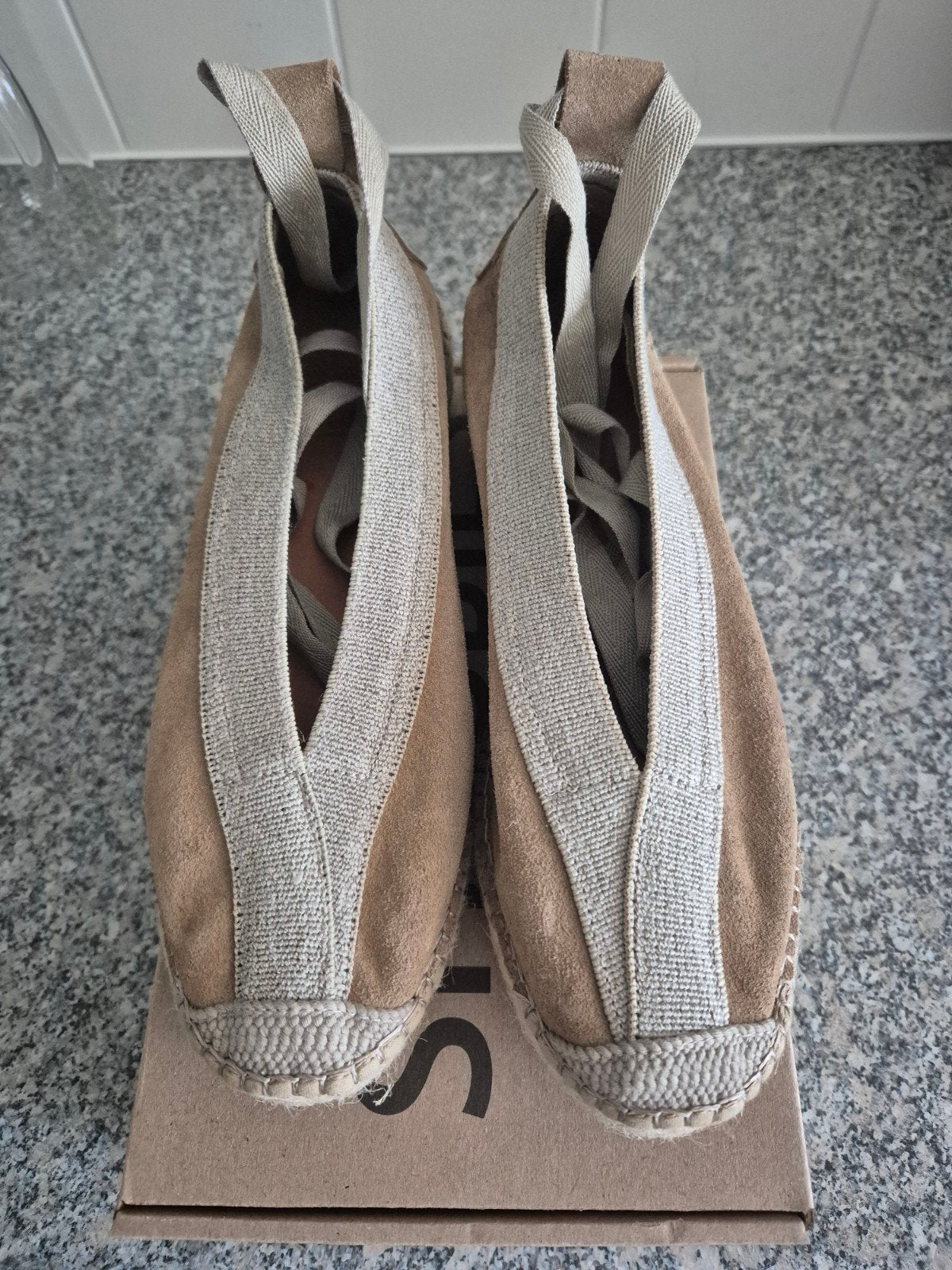 Nieuwe Shabbies Amsterdam Palma Kimono Suede Espadrilles Maa, Kleding | Dames, Schoenen, Shabbies Amsterdam, Verzenden, Beige