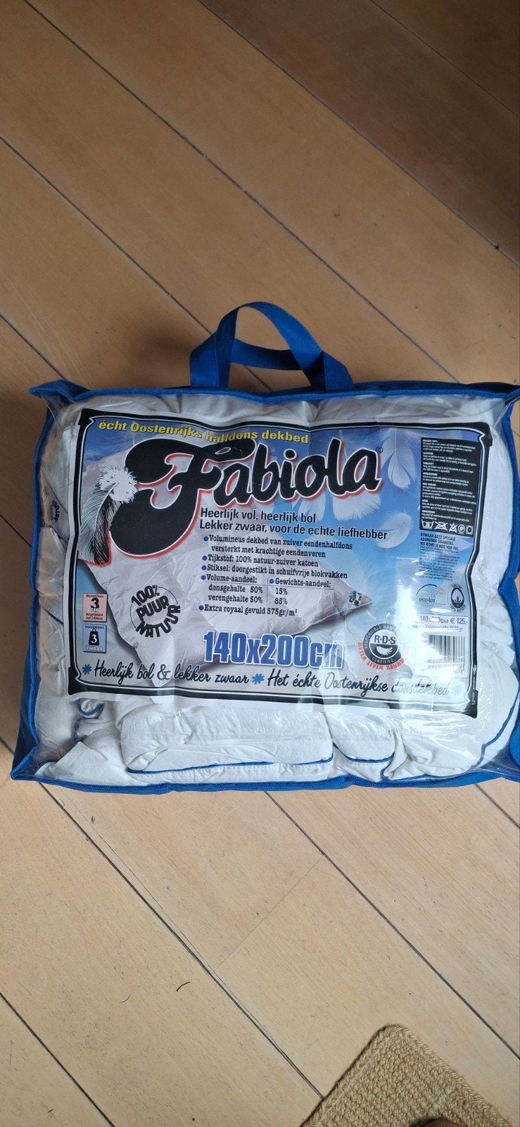 Fabiola Donsdekbed 140x200cm  (zwaar), Ophalen, Eenpersoons, Wit, Dons en Veren